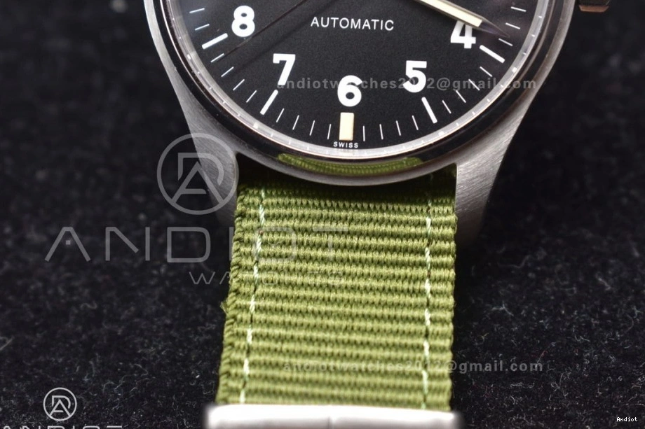 Strap Best IW327007 Green Nylon A35111 XVIII Dial Mark Edition 1:1 TO “TRIBUTE M+F XI” Black on MARK 0506